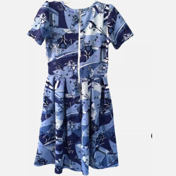 LuLaRoe Disney Nightmare Before Christmas Dress Sz Small – Skater Fit & Flare - Picture 3 of 10